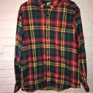 Men’s LL Bean Flannel Long Sleeve Button Down
